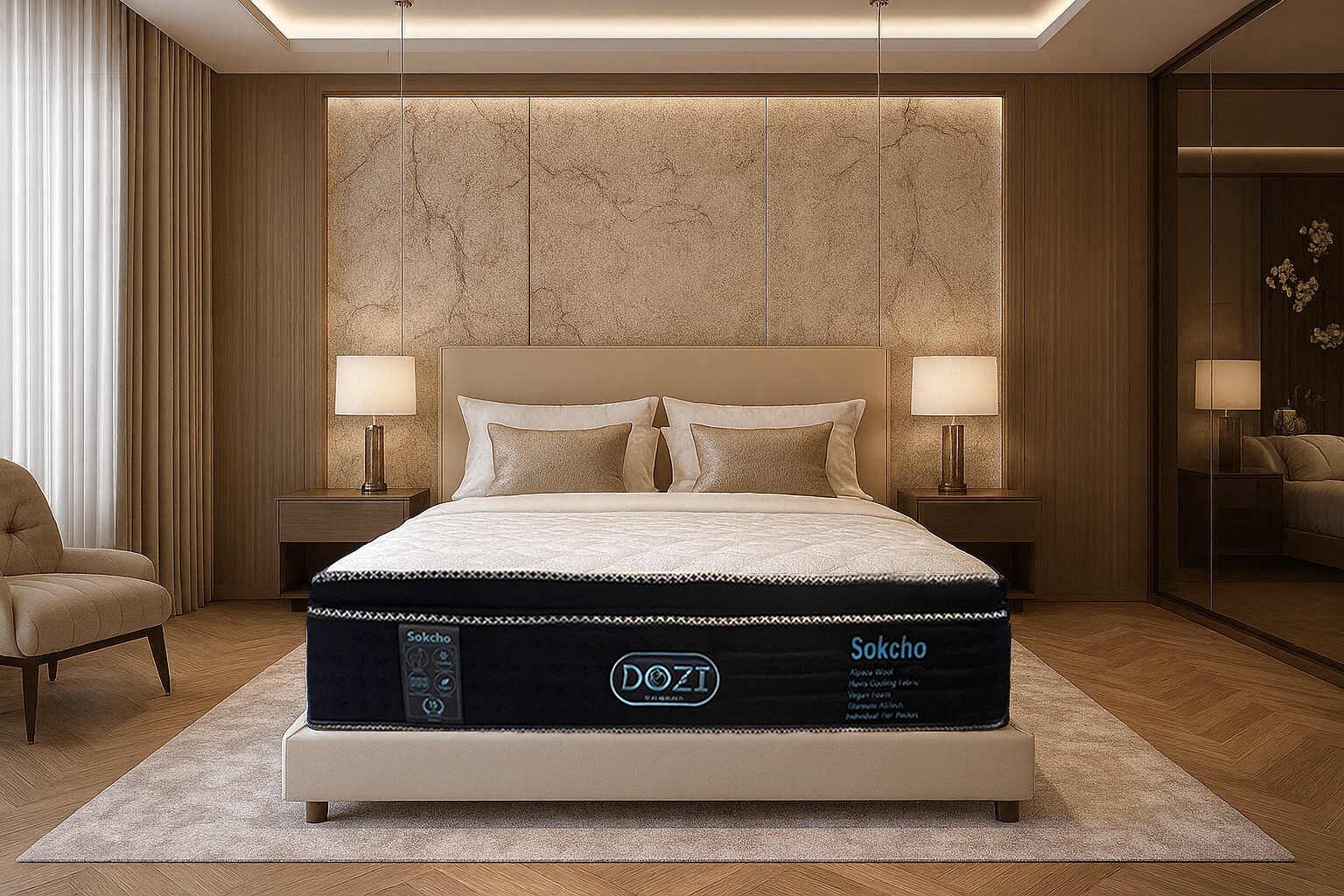 Mattress on display at Catnap Lair Singapore